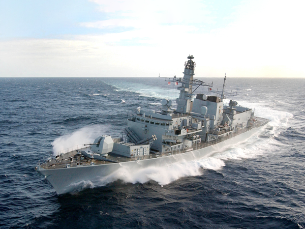 HMS Marlborough F233 Type 23 Frigate June 2003 Starboard Turn
