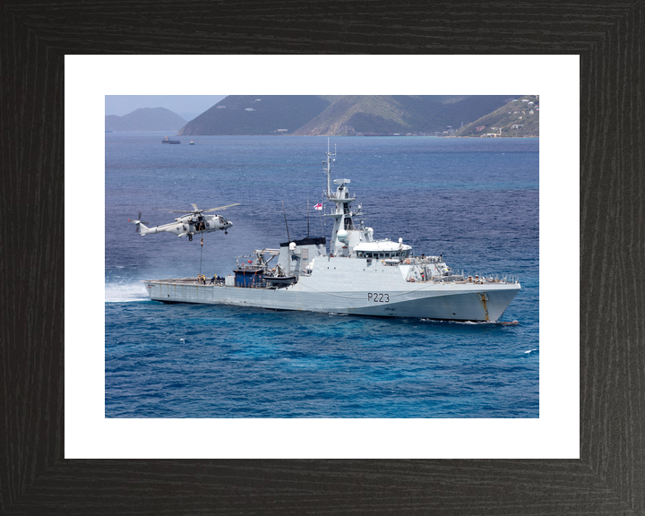 HMS Medway P223 River Class Patrol Vessel August 2020 With Helicopter Photo Print - Posters, Prints, & Visual Artwork - by Hampshire Prints (image 2 of 9)