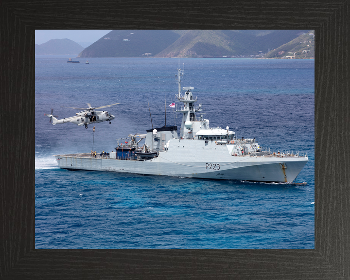 HMS Medway P223 River Class Patrol Vessel August 2020 With Helicopter Photo Print - Posters, Prints, & Visual Artwork - by Hampshire Prints (image 3 of 9)