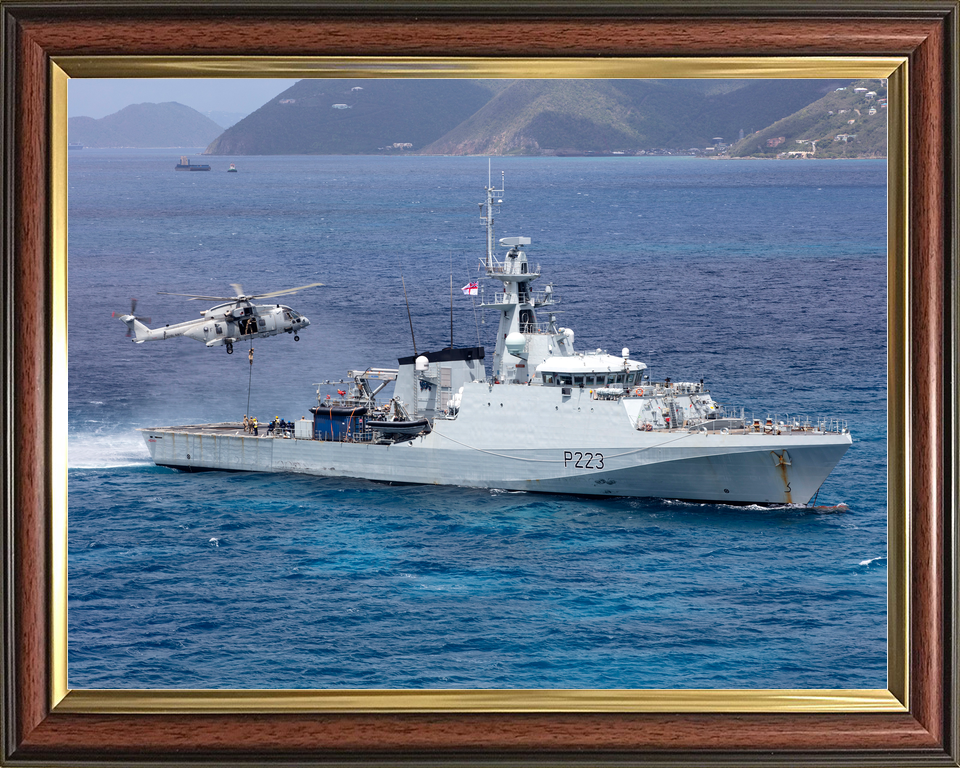 HMS Medway P223 River Class Patrol Vessel August 2020 With Helicopter Photo Print - Posters, Prints, & Visual Artwork - by Hampshire Prints (image 9 of 9)