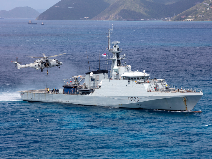 HMS Medway P223 River Class Patrol Vessel August 2020 With Helicopter Photo Print - Posters, Prints, & Visual Artwork - by Hampshire Prints (image 1 of 9)