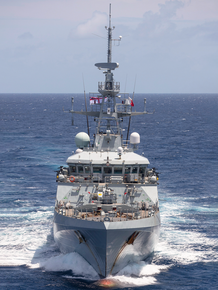 HMS Medway P223 River Class Patrol Vessel August 2020 Bow View Photo Print - Posters, Prints, & Visual Artwork - by Hampshire Prints (image 1 of 9)