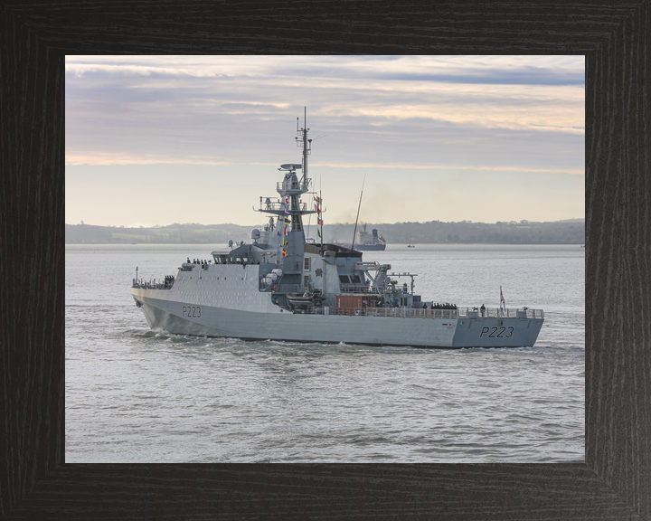HMS Medway P223 River Class Patrol Vessel January 2020 Port Side View at Sea Photo Print - Posters, Prints, & Visual Artwork - by Hampshire Prints (image 3 of 9)