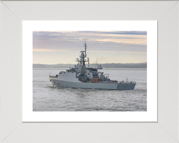 HMS Medway P223 River Class Patrol Vessel January 2020 Port Side View at Sea Photo Print - Posters, Prints, & Visual Artwork - by Hampshire Prints (image 4 of 9)