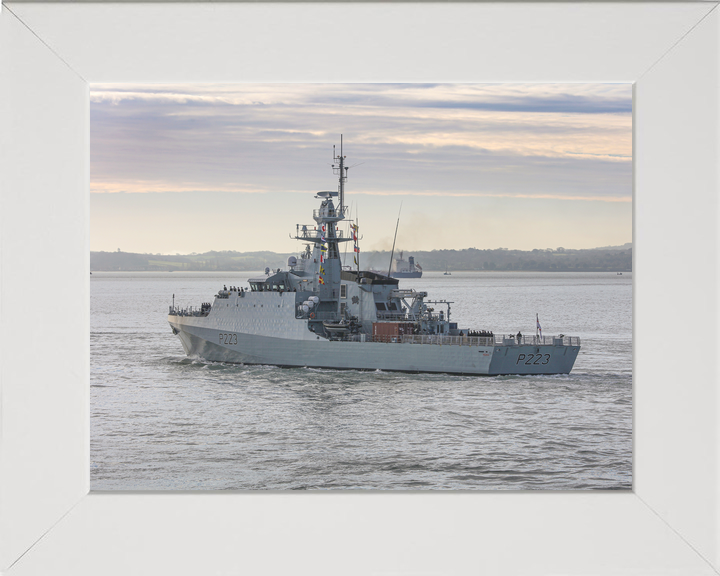 HMS Medway P223 River Class Patrol Vessel January 2020 Port Side View at Sea Photo Print - Posters, Prints, & Visual Artwork - by Hampshire Prints (image 5 of 9)