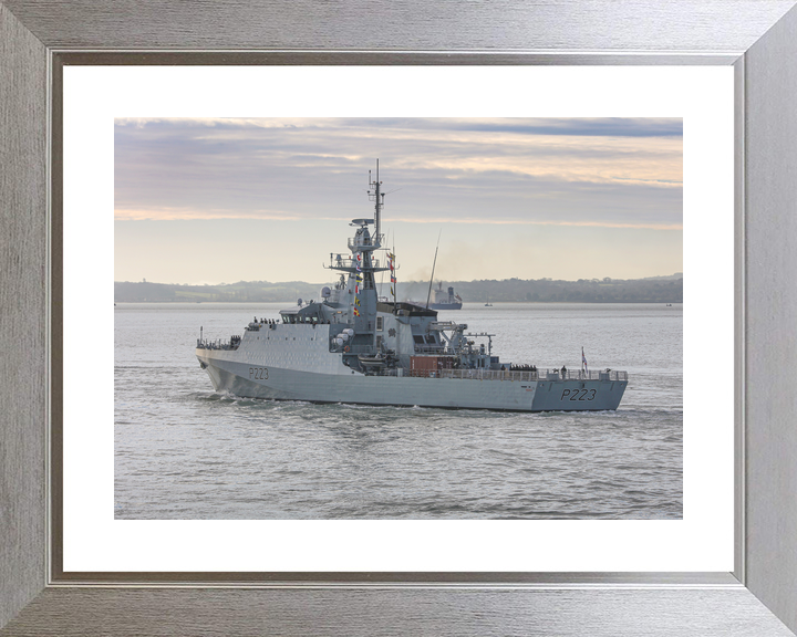 HMS Medway P223 River Class Patrol Vessel January 2020 Port Side View at Sea Photo Print - Posters, Prints, & Visual Artwork - by Hampshire Prints (image 6 of 9)