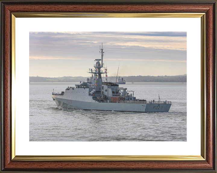 HMS Medway P223 River Class Patrol Vessel January 2020 Port Side View at Sea Photo Print - Posters, Prints, & Visual Artwork - by Hampshire Prints (image 8 of 9)