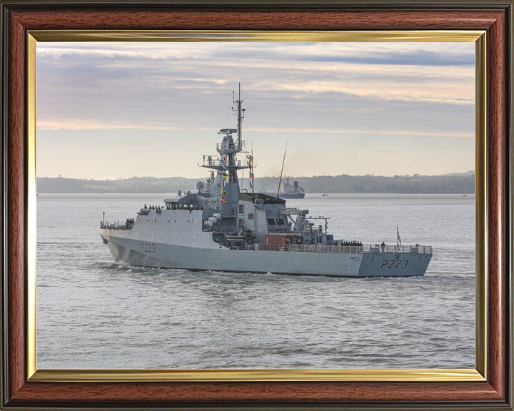 HMS Medway P223 River Class Patrol Vessel January 2020 Port Side View at Sea Photo Print - Posters, Prints, & Visual Artwork - by Hampshire Prints (image 9 of 9)