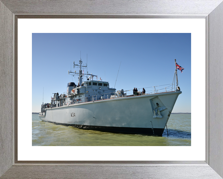HMS Middleton M34 Hunt Class Mine Warfare Vessel April 2015 At Anchor Photo Print - Posters, Prints, & Visual Artwork - by Hampshire Prints (image 6 of 9)