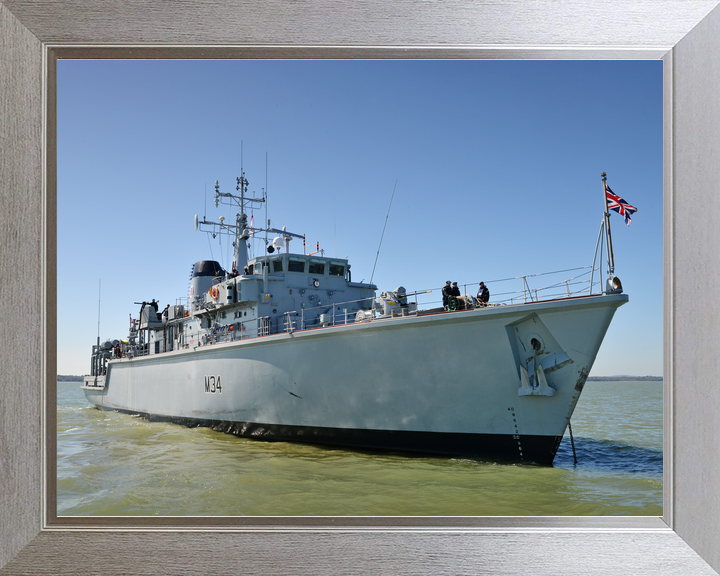 HMS Middleton M34 Hunt Class Mine Warfare Vessel April 2015 At Anchor Photo Print - Posters, Prints, & Visual Artwork - by Hampshire Prints (image 7 of 9)
