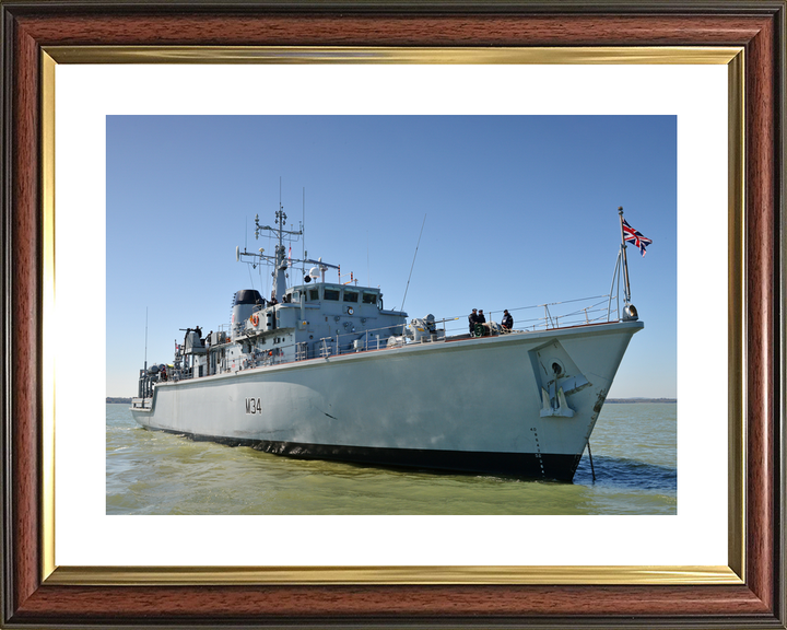 HMS Middleton M34 Hunt Class Mine Warfare Vessel April 2015 At Anchor Photo Print - Posters, Prints, & Visual Artwork - by Hampshire Prints (image 8 of 9)