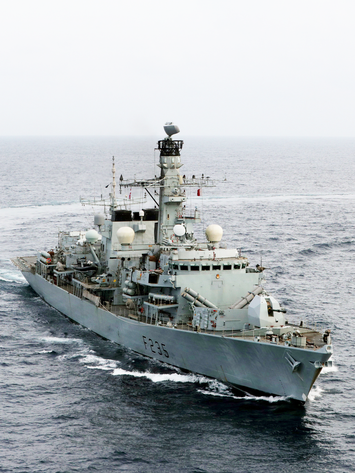 HMS Monmouth F235 Type 23 Frigate September 2017 High Starboard Bow View Photo Print - Posters, Prints, & Visual Artwork - by Hampshire Prints (image 1 of 9)