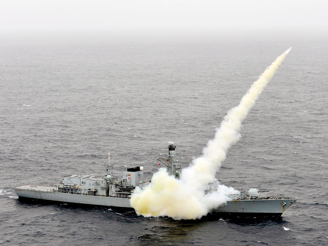 HMS Montrose F236 Type 23 Frigate April 2013 Fires Harpoon Photo Print - Posters, Prints, & Visual Artwork - by Hampshire Prints (image 1 of 9)