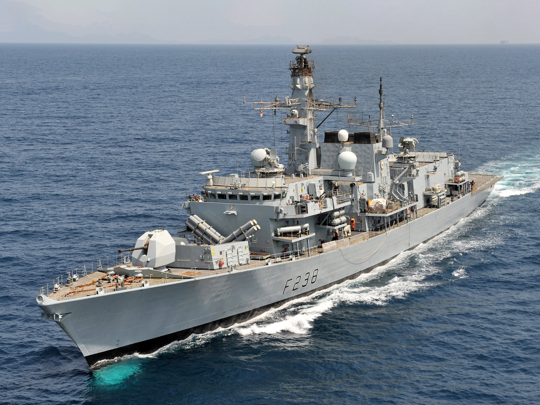 HMS Northumberland F238 Type 23 Frigate September 2014 High Starboard Bow View Photo Print - Posters, Prints, & Visual Artwork - by Hampshire Prints (image 1 of 9)