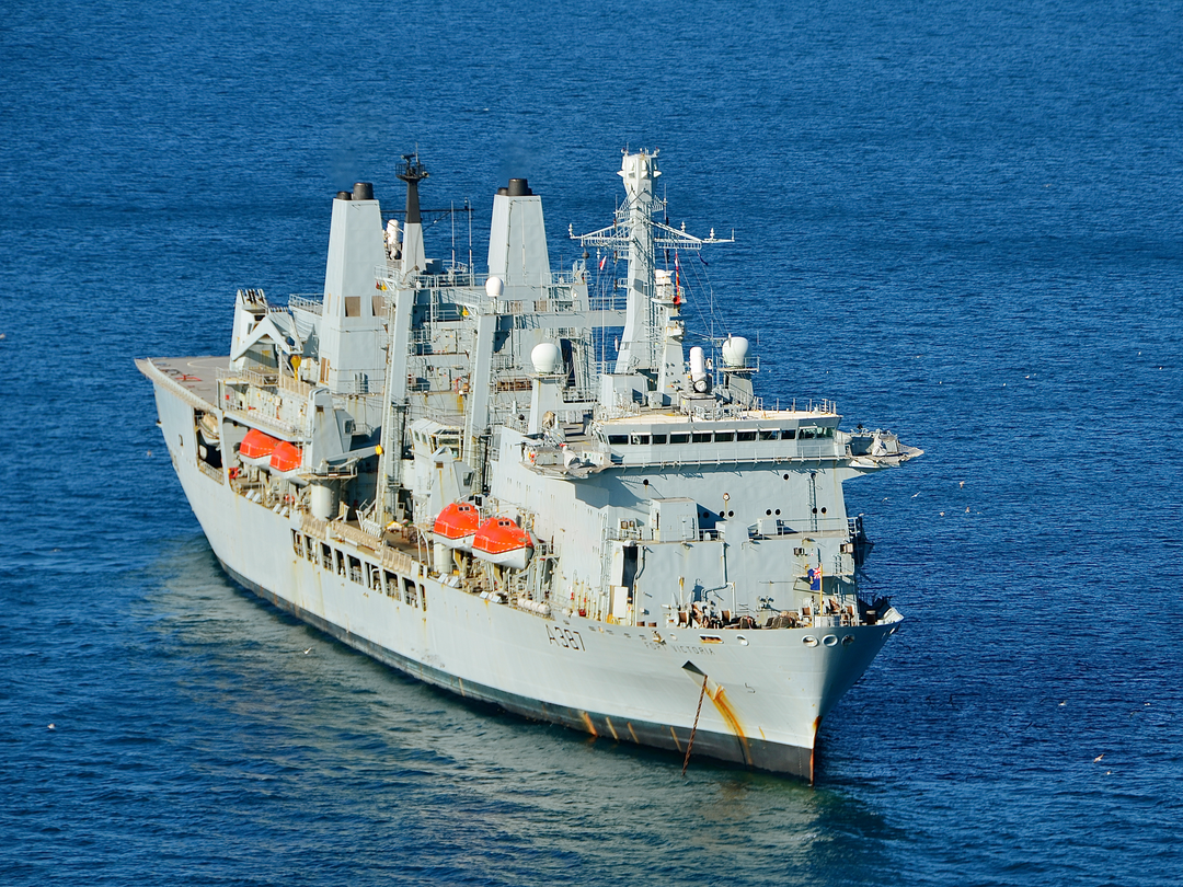 RFA Fort Victoria A387 Fort Class Tanker Sat at Anchor Photo Print - Posters, Prints, & Visual Artwork - by Hampshire Prints (image 1 of 9)