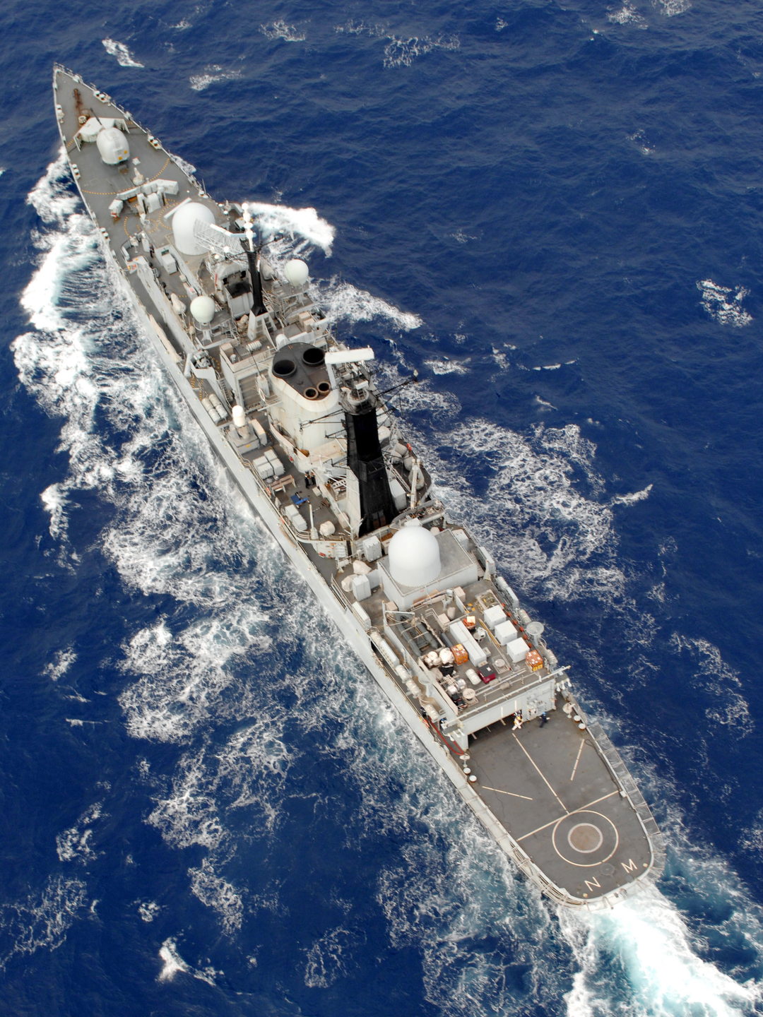 HMS Nottingham D91 Type 42 Destroyer March 2008 From the Air Photo Print - Posters, Prints, & Visual Artwork - by Hampshire Prints (image 1 of 9)