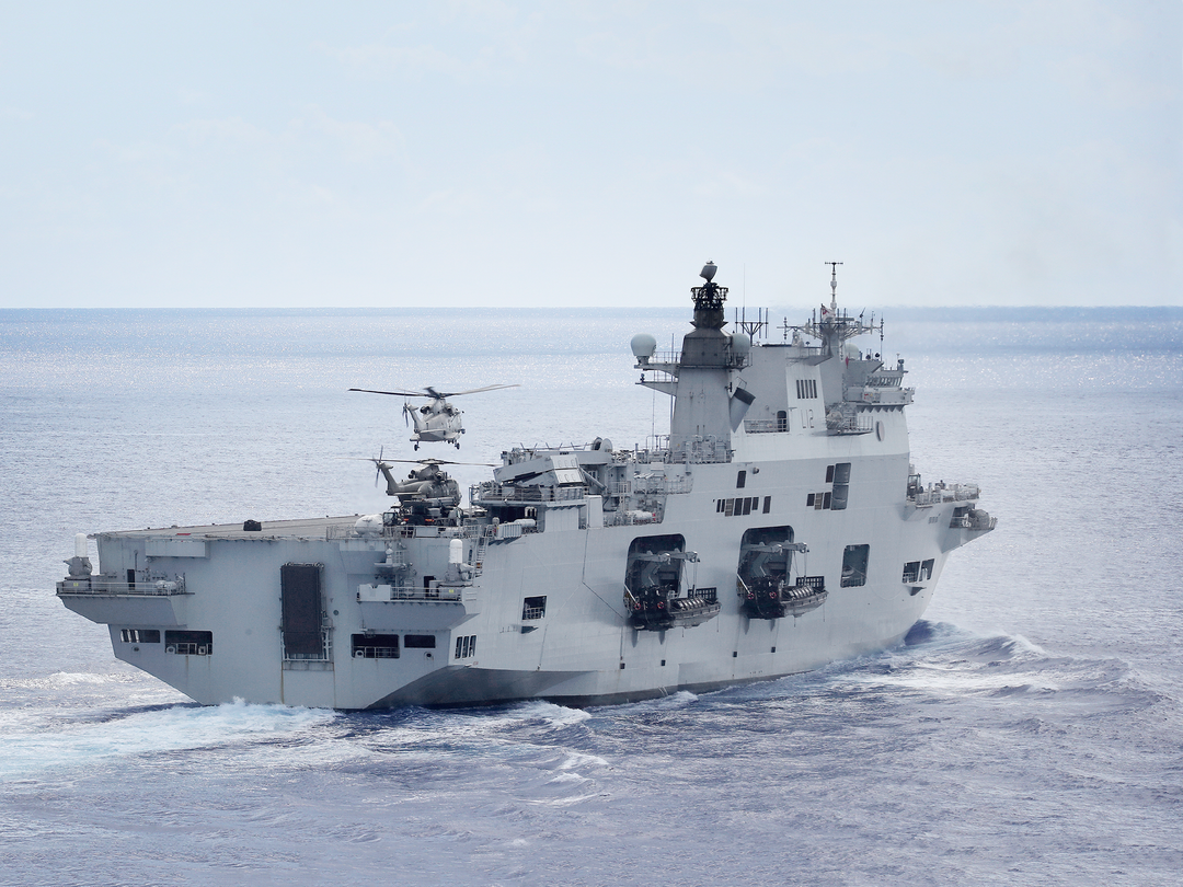 HMS Ocean L12 Landing Platform Helicopter September 2017 Starboard Quarter View Photo Print - Posters, Prints, & Visual Artwork - by Hampshire Prints (image 1 of 9)