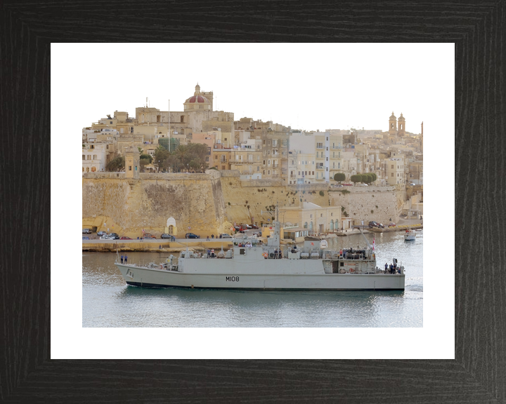 HMS Grimsby (M108) Royal Navy Sandown Class Minehunter Valletta Malta Photo Print Wall Art Decor - Posters, Prints, & Visual Artwork - by Hampshire Prints (image 2 of 9)