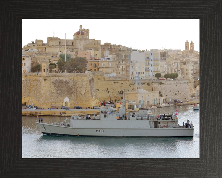 HMS Grimsby (M108) Royal Navy Sandown Class Minehunter Valletta Malta Photo Print Wall Art Decor - Posters, Prints, & Visual Artwork - by Hampshire Prints (image 3 of 9)