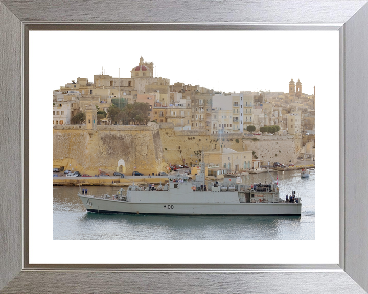 HMS Grimsby (M108) Royal Navy Sandown Class Minehunter Valletta Malta Photo Print Wall Art Decor - Posters, Prints, & Visual Artwork - by Hampshire Prints (image 6 of 9)