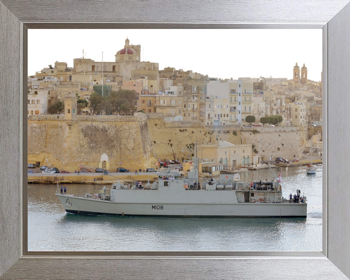 HMS Grimsby (M108) Royal Navy Sandown Class Minehunter Valletta Malta Photo Print Wall Art Decor - Posters, Prints, & Visual Artwork - by Hampshire Prints (image 7 of 9)