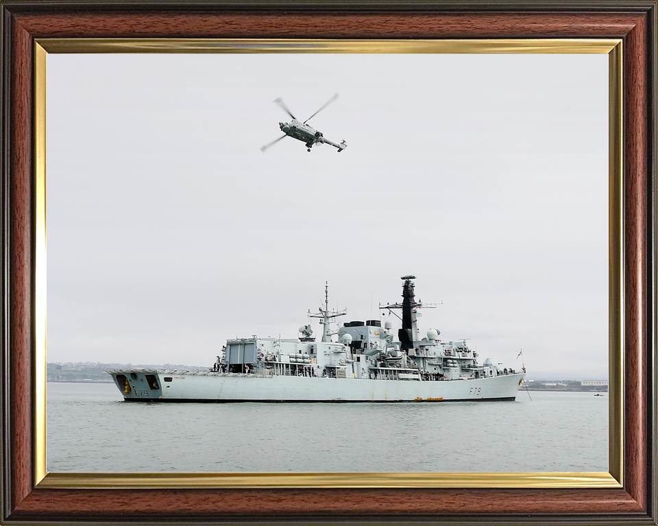 HMS Portland F79 Type 23 Frigate March 2017 At Anchor Photo Print - Posters, Prints, & Visual Artwork - by Hampshire Prints (image 9 of 9)