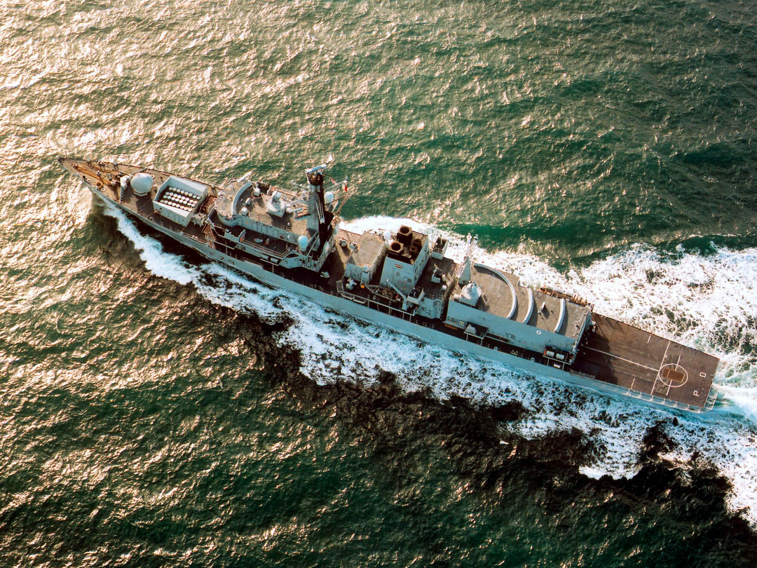 HMS Portland F79 Type 23 Frigate October 2001 From Above Photo Print - Posters, Prints, & Visual Artwork - by Hampshire Prints (image 1 of 9)