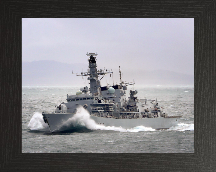 HMS Portland F79 Type 23 Frigate December 2016 Breaking Waves Photo Print - Posters, Prints, & Visual Artwork - by Hampshire Prints (image 3 of 9)