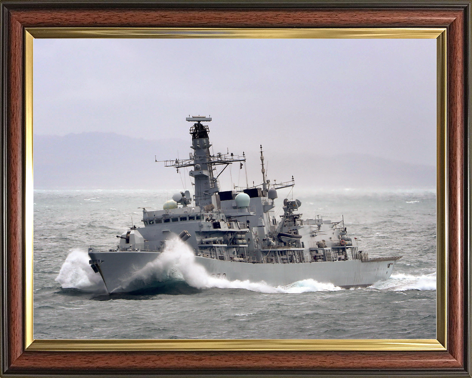 HMS Portland F79 Type 23 Frigate December 2016 Breaking Waves Photo Print - Posters, Prints, & Visual Artwork - by Hampshire Prints (image 9 of 9)