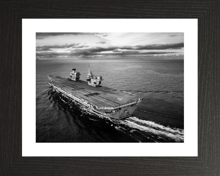 HMS Prince of Wales R09 Queen Elizabeth Class Aircraft Carrier Black and White Photo Print - Posters, Prints, & Visual Artwork - by Hampshire Prints (image 2 of 9)