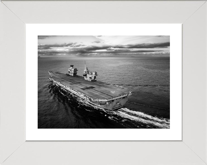 HMS Prince of Wales R09 Queen Elizabeth Class Aircraft Carrier Black and White Photo Print - Posters, Prints, & Visual Artwork - by Hampshire Prints (image 4 of 9)