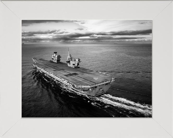 HMS Prince of Wales R09 Queen Elizabeth Class Aircraft Carrier Black and White Photo Print - Posters, Prints, & Visual Artwork - by Hampshire Prints (image 5 of 9)