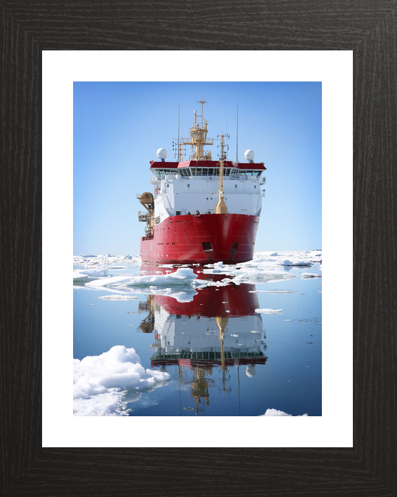 HMS Protector A173 Ice Patrol Vessel January 2017 Bow Reflections Photo Print - Posters, Prints, & Visual Artwork - by Hampshire Prints (image 2 of 9)