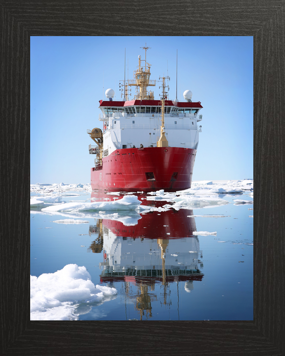 HMS Protector A173 Ice Patrol Vessel January 2017 Bow Reflections Photo Print - Posters, Prints, & Visual Artwork - by Hampshire Prints (image 3 of 9)