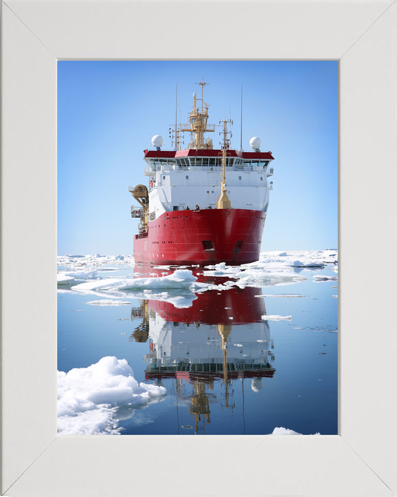 HMS Protector A173 Ice Patrol Vessel January 2017 Bow Reflections Photo Print - Posters, Prints, & Visual Artwork - by Hampshire Prints (image 5 of 9)