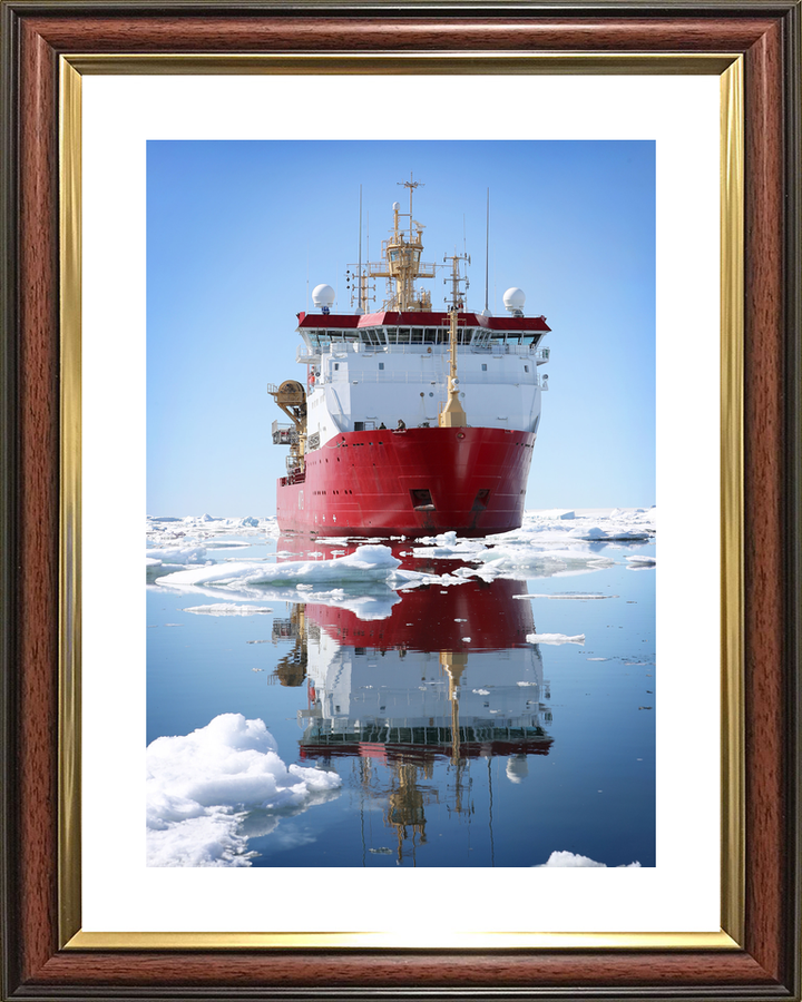 HMS Protector A173 Ice Patrol Vessel January 2017 Bow Reflections Photo Print - Posters, Prints, & Visual Artwork - by Hampshire Prints (image 8 of 9)