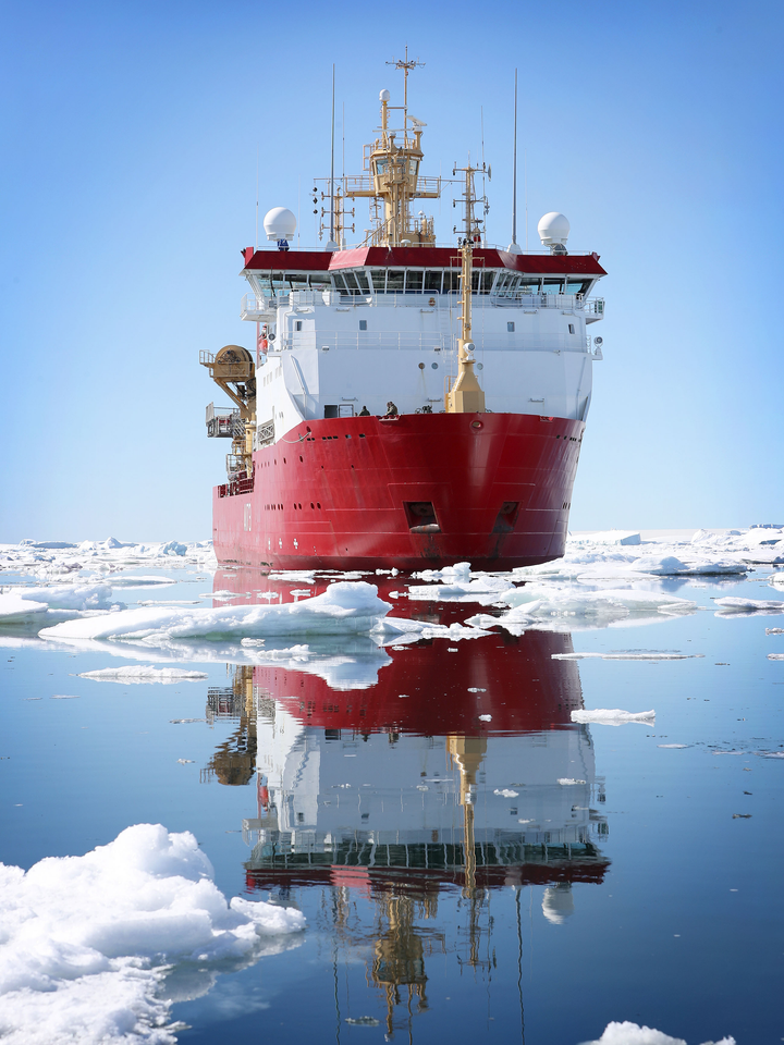 HMS Protector A173 Ice Patrol Vessel January 2017 Bow Reflections Photo Print - Posters, Prints, & Visual Artwork - by Hampshire Prints (image 1 of 9)