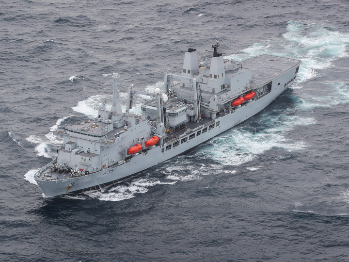RFA Fort Victoria A387 Fort Class Tanker October 2020 High Port Bow View