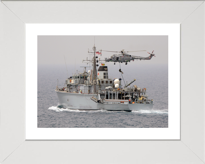 HMS Quorn M41 Hunt Class Minehunter May 2013 With Helicopter Photo Print - Posters, Prints, & Visual Artwork - by Hampshire Prints (image 4 of 9)