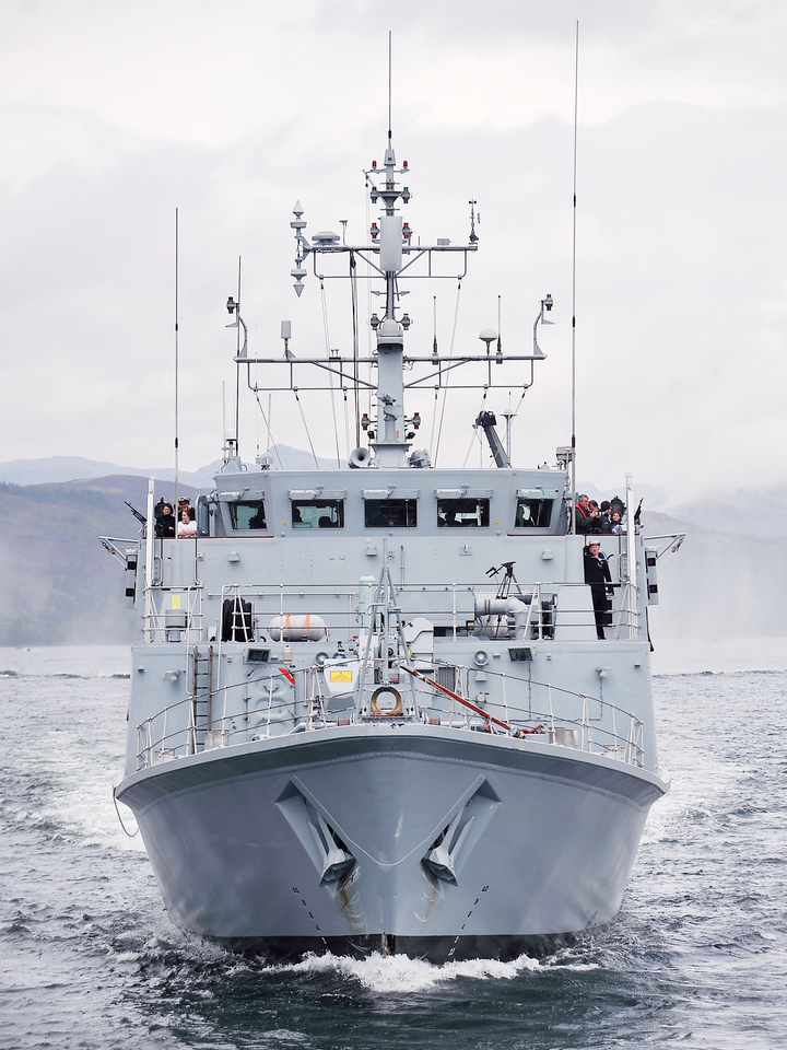 HMS Ramsey M110 Sandown Class Minehunter May 2011 Bow View Photo Print - Posters, Prints, & Visual Artwork - by Hampshire Prints (image 1 of 9)