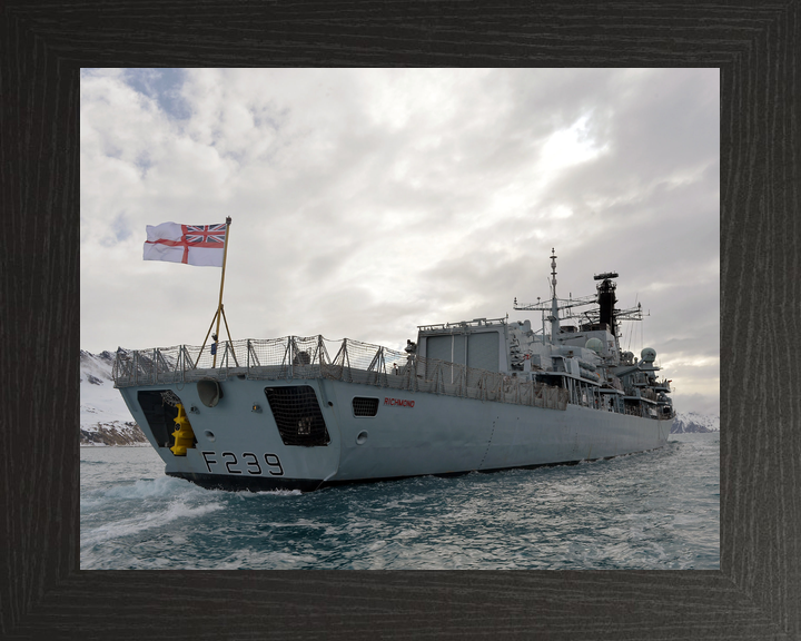 HMS Richmond F239 Type 23 Frigate September 2013 Starboard Quarter View Photo Print - Posters, Prints, & Visual Artwork - by Hampshire Prints (image 3 of 9)