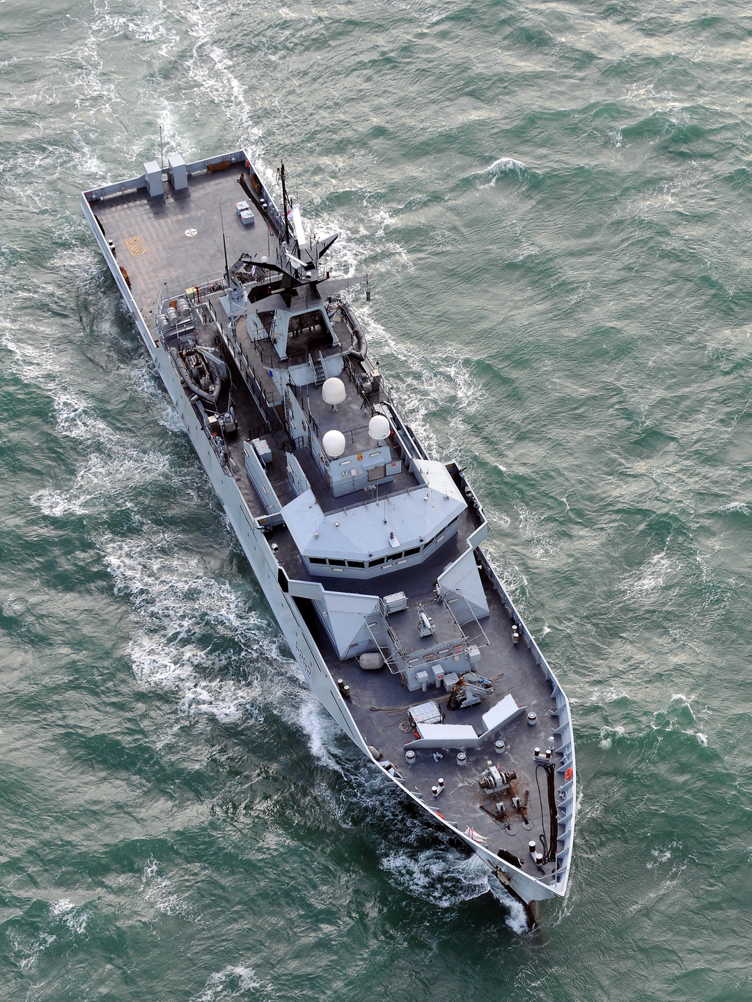 HMS Severn P282 River Class Patrol Vessel January 2011 From Above Photo Print - Posters, Prints, & Visual Artwork - by Hampshire Prints (image 1 of 9)