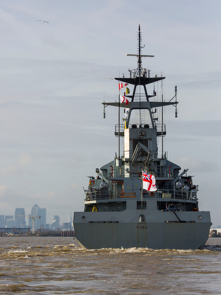 HMS Severn P282 River Class Patrol Vessel January 2016 Photo Print - Posters, Prints, & Visual Artwork - by Hampshire Prints (image 1 of 9)