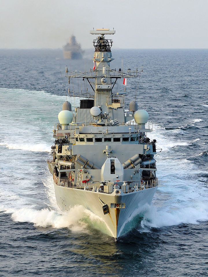 HMS Somerset F82 Type 23 Frigate February 2014 Bow View Photo Print - Posters, Prints, & Visual Artwork - by Hampshire Prints (image 1 of 9)