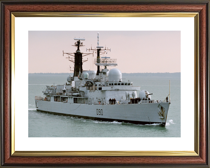 HMS Southampton D90 Type 42 Destroyer February 2004 Entering Harbour at Sunset Photo Print - Posters, Prints, & Visual Artwork - by Hampshire Prints (image 8 of 9)