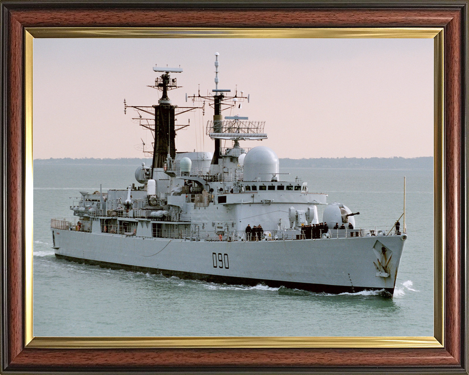 HMS Southampton D90 Type 42 Destroyer February 2004 Entering Harbour at Sunset Photo Print - Posters, Prints, & Visual Artwork - by Hampshire Prints (image 9 of 9)
