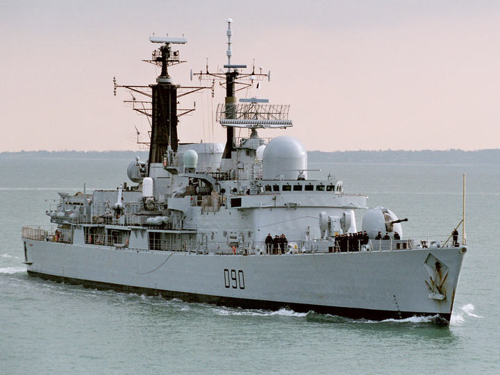 HMS Southampton D90 Type 42 Destroyer February 2004 Entering Harbour at Sunset Photo Print - Posters, Prints, & Visual Artwork - by Hampshire Prints (image 1 of 9)