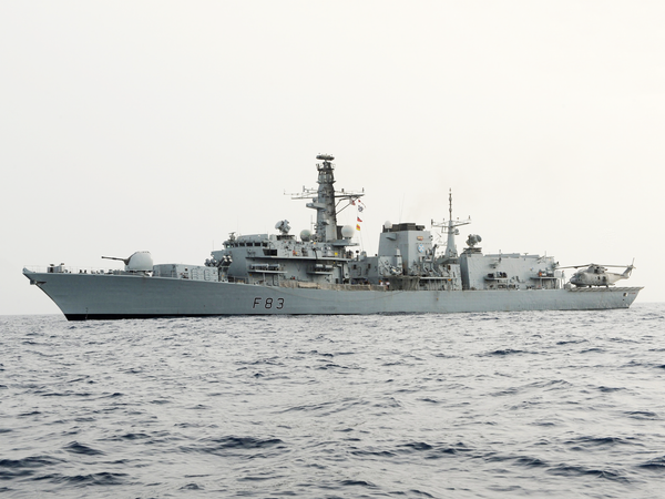 HMS St Albans F83 Type 23 Frigate Port Beam View