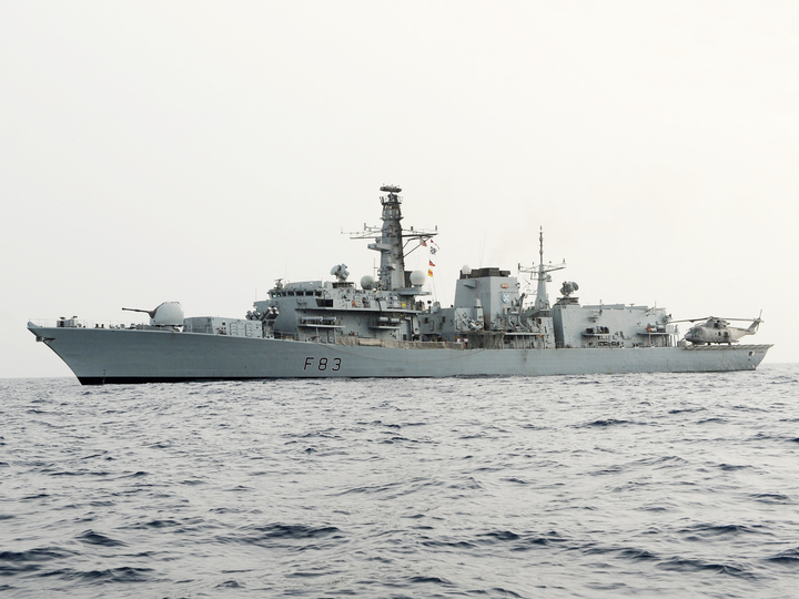 HMS St Albans F83 Type 23 Frigate Port Beam View