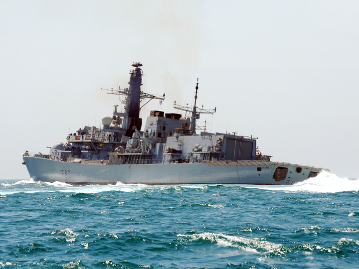 HMS St Albans F83 Type 23 Frigate September 2011 Low Port View